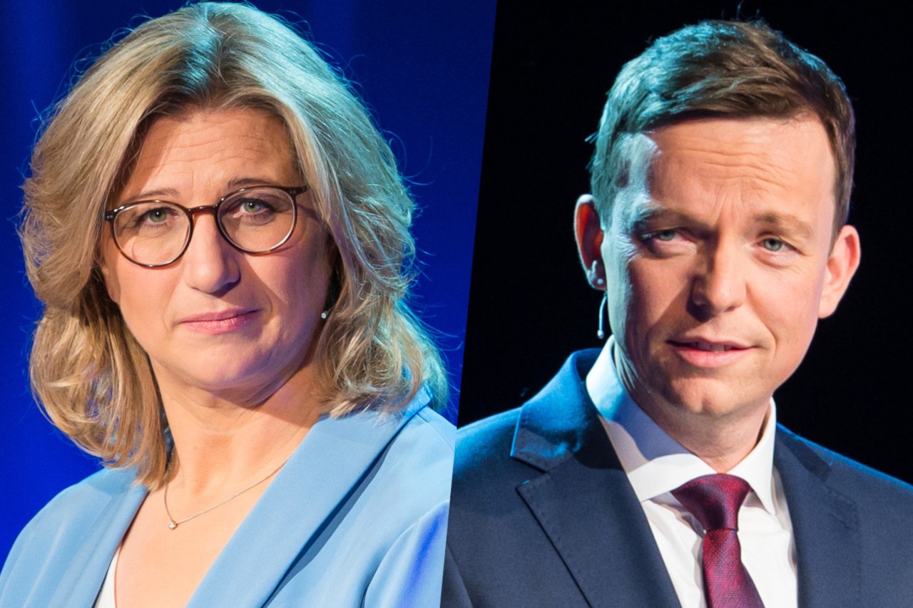 Anke Rehlinger und Tobias Hans vor der Saarland-Wahl. 