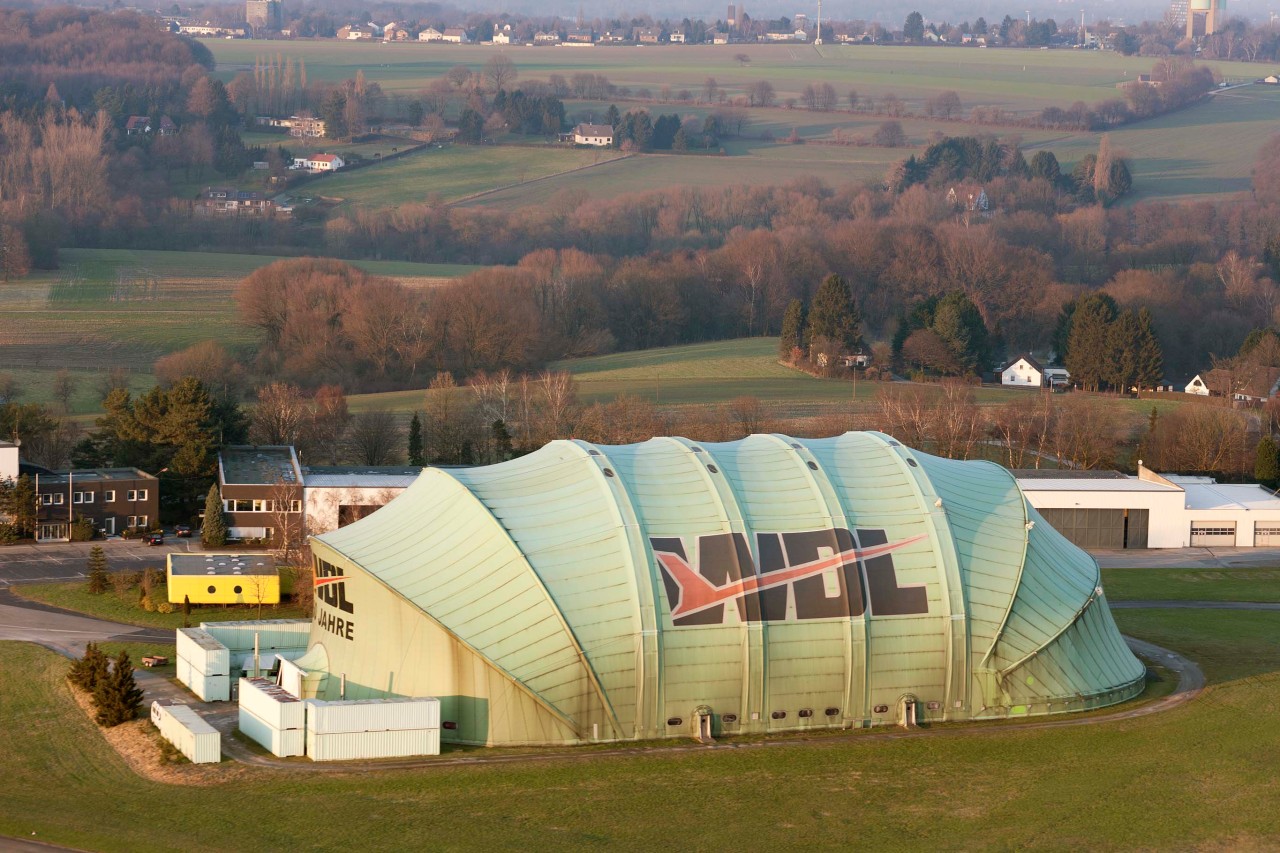 Die Luftschiffhalle in Mülheim.