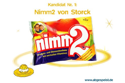 Dahinter wählten die Verbraucher Nimm2. Nach Meinung von Foodwatch suggeriert Hersteller Storck, dass seine Bonbons gesünder sind als andere Süßigkeiten. Doch der zugesetzte künstliche Vitamincocktail könne nichts daran ändern: Nimm2 sei nicht gesünder als andere Bonbons, es bleibe ganz einfach eine Süßigkeit.