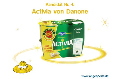 Auf Platz 2 kommt Activia. Danone suggeriere in seiner Werbung, sein probiotischer Joghurt sei so etwas wie ein Wundermittel für die perfekte Verdauung. Doch die Ergebnisse der von Danone viel zitierten Studien seien dünn.