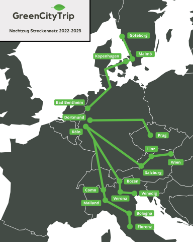 Mit dem Nachtzug quer durch Europa ist nun auch von Dortmund aus möglich. 