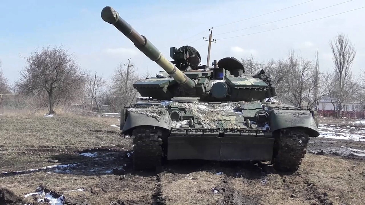 Ein russischer Panzer in der Ukraine.