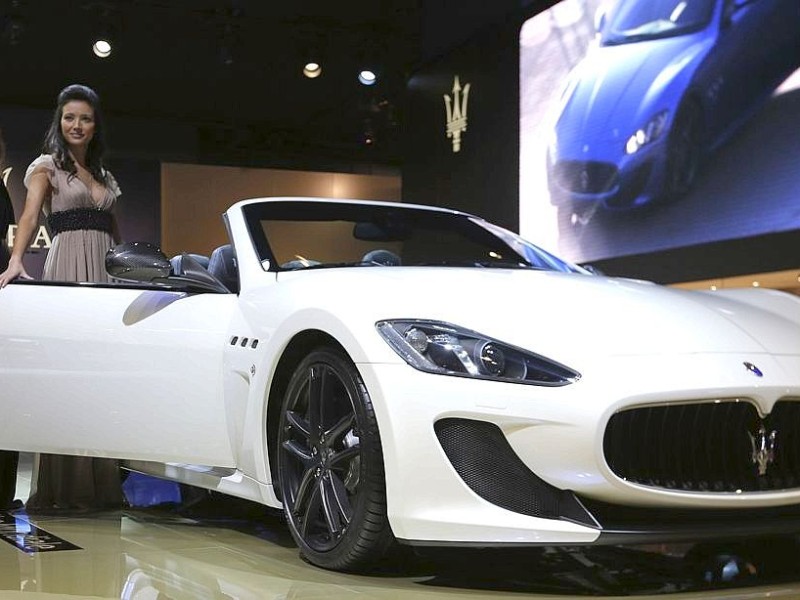 Der Maserati GranCabrio MC bei dem Autosalon in Paris.