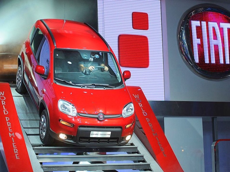 Fiat bei dem Autosalon in Paris.