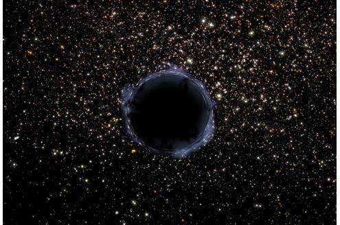 Dieses Schwarze Loch hat die 4000fache Masse unserer Sonne.
Bild: Nasa