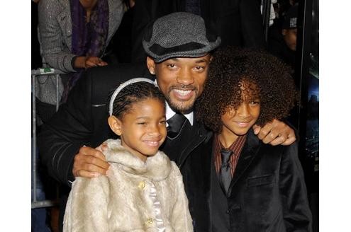 Schauspieler Will Smith hat seine Tochter Willow genannt. Mit auf dem Foto auch Sohn Jaden Smith.