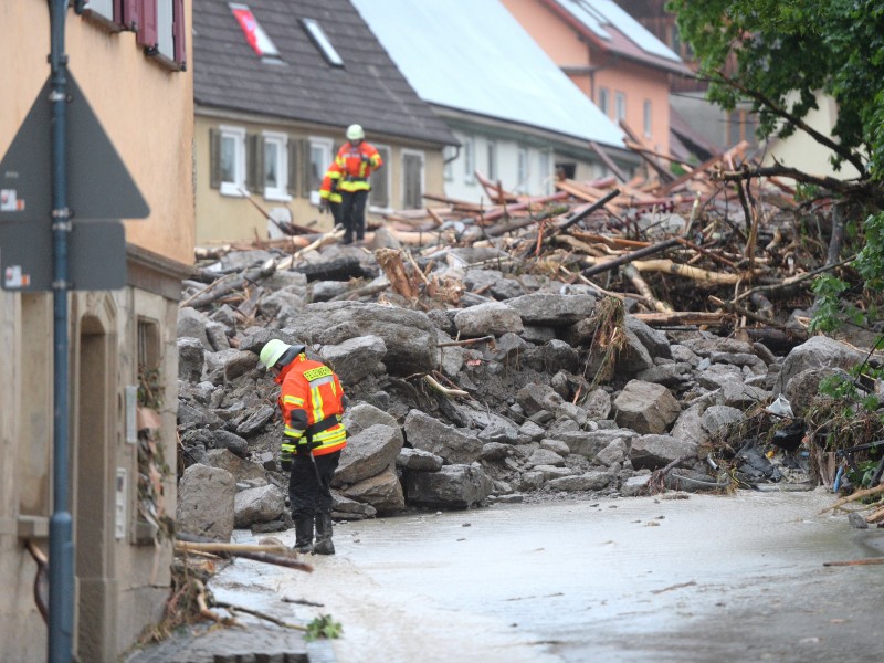 ... ziehen sich wie eine Schneise durch die Ortschaften – nicht nur wie hier in Braunsbach.