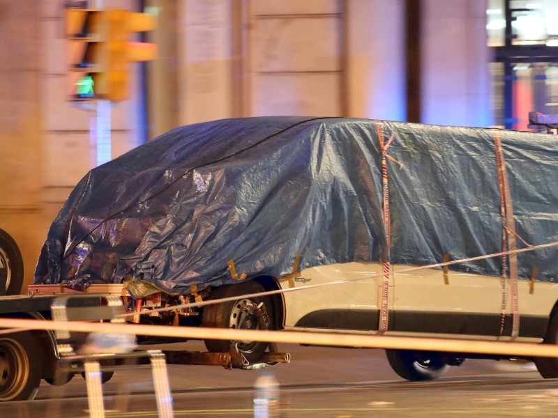 Nach Berichten von spanischen Medien war der weiße Lieferwagen, der für den Anschlag benutzt wurde, ein Mietfahrzeug.