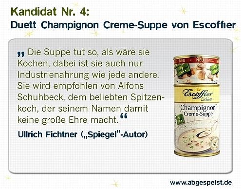 ...denn die Zutatenliste unterscheidet sich kaum von der einer Maggi Meisterklasse. Echter Dosen-Schwindel!