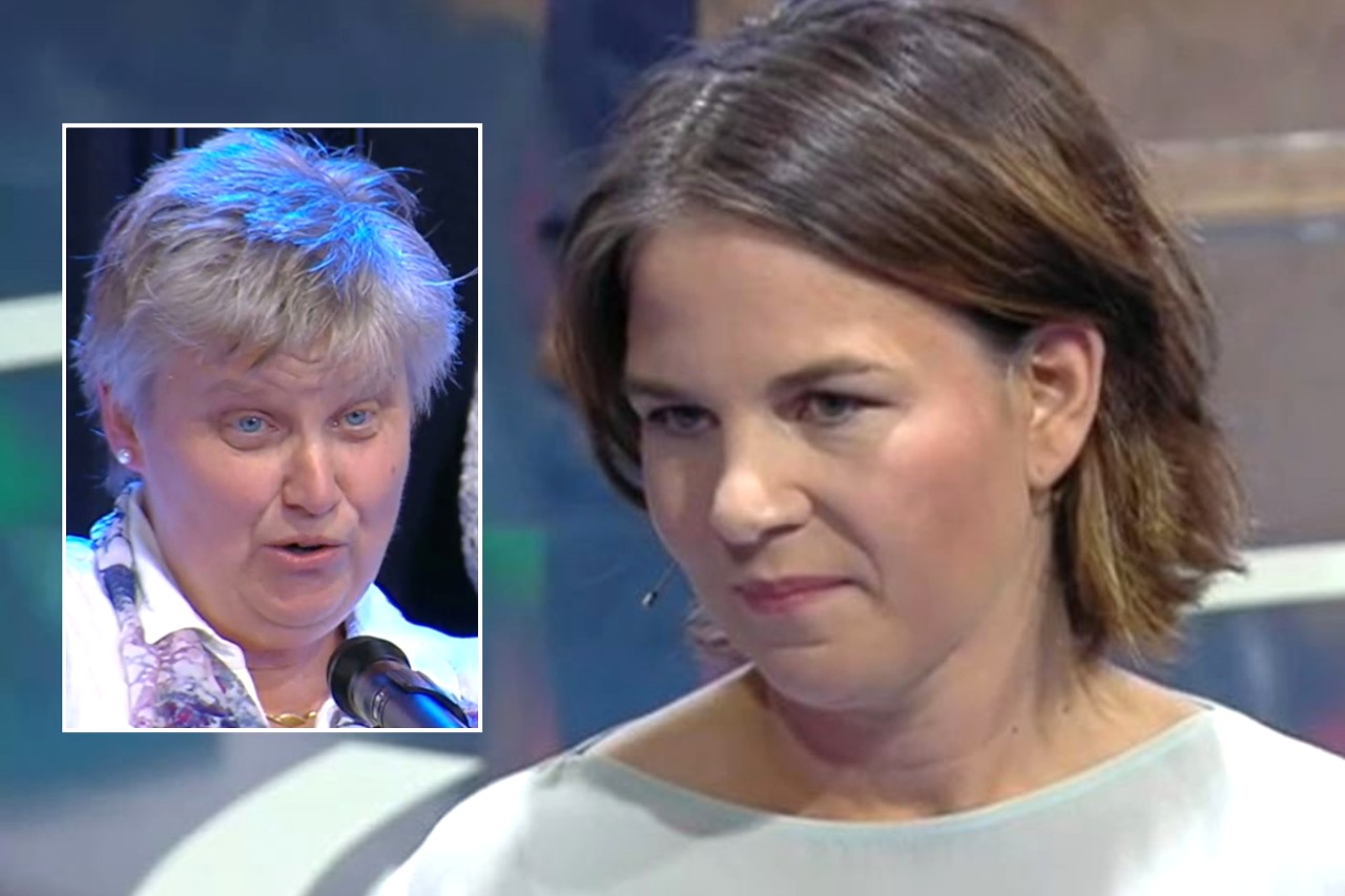 Geriet bei der Milchpreis-Frage ins Schwimmen: Annalena Baerbock in der Sendung ZDF-Klartext vor der Bundestagswahl. 