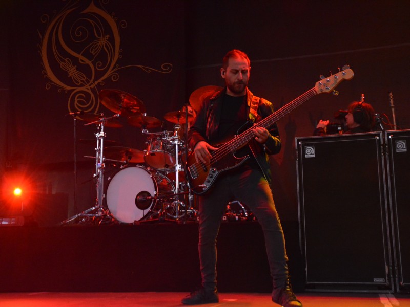 Die Band Opeth bei ihrem Auftritt im Amphitheater Gelsenkirchen. Dort fand wieder das Rock Hard Festival statt.