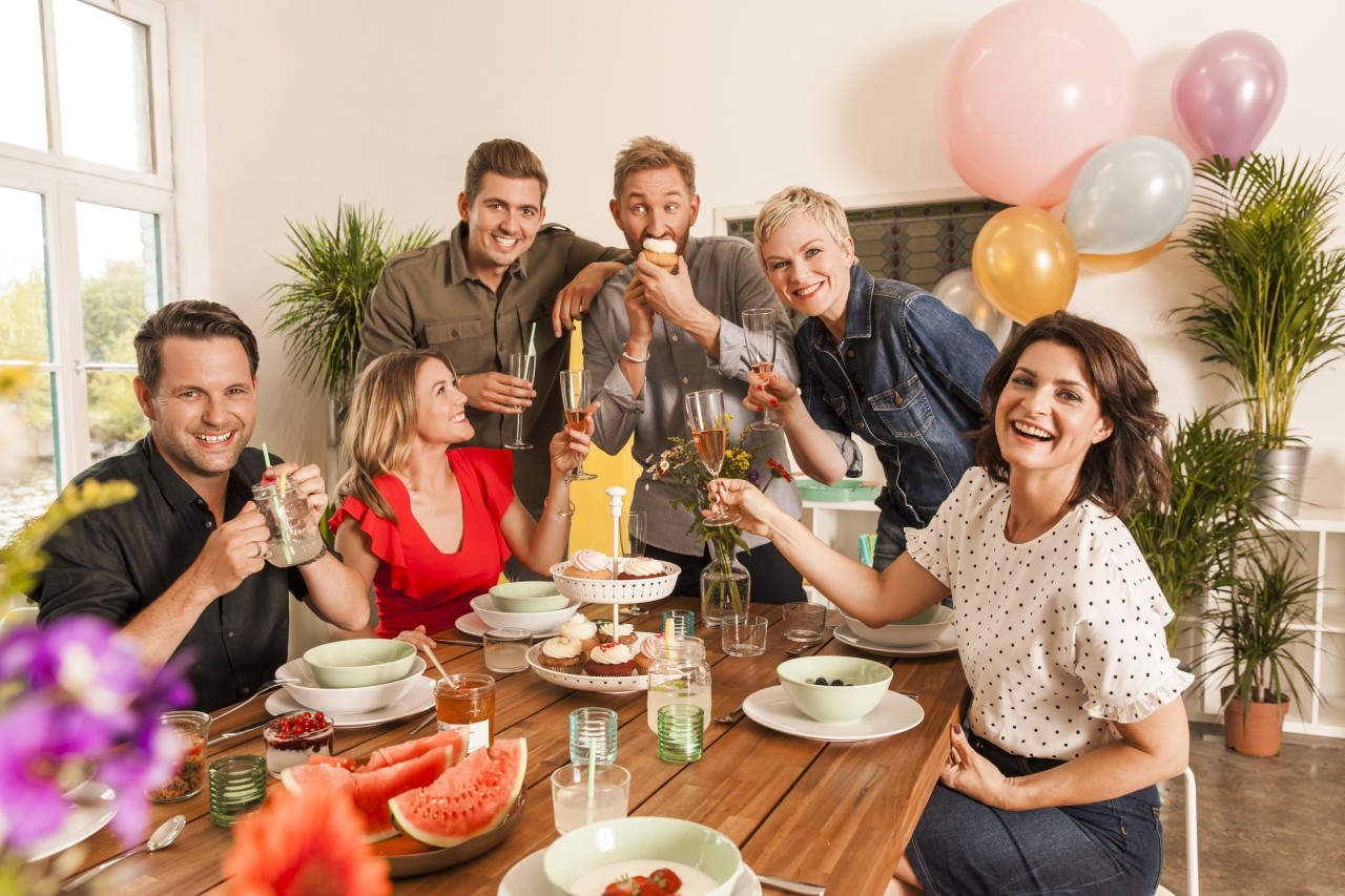 Das Team beim Sat.1-„Frühstücksfernsehen“ hat Spaß.