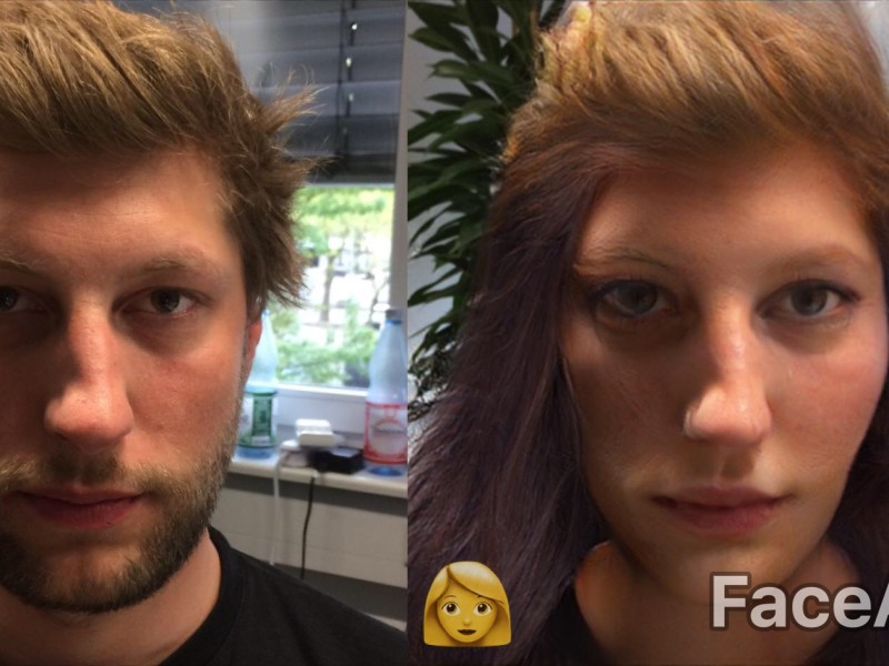 Daniela Sobolewski ist die einzige, bei der die Geschlechtsumwandlung der FaceApp nicht funktioniert hat. 