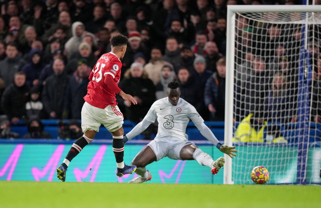 Ex-BVB-Star Jadon Sancho erzielt sein erstes Tor in der Premiere League. 