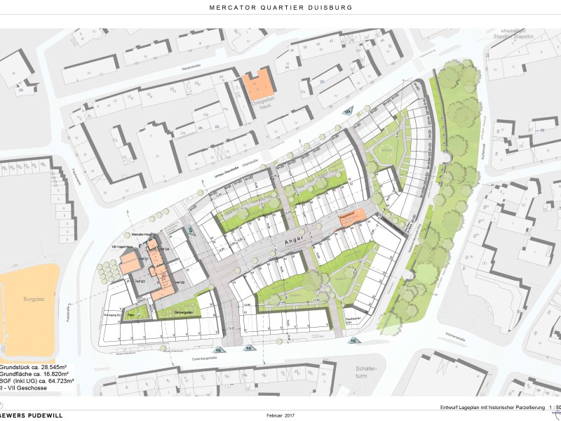Der Lageplan des neuen Mercator-Viertels.
