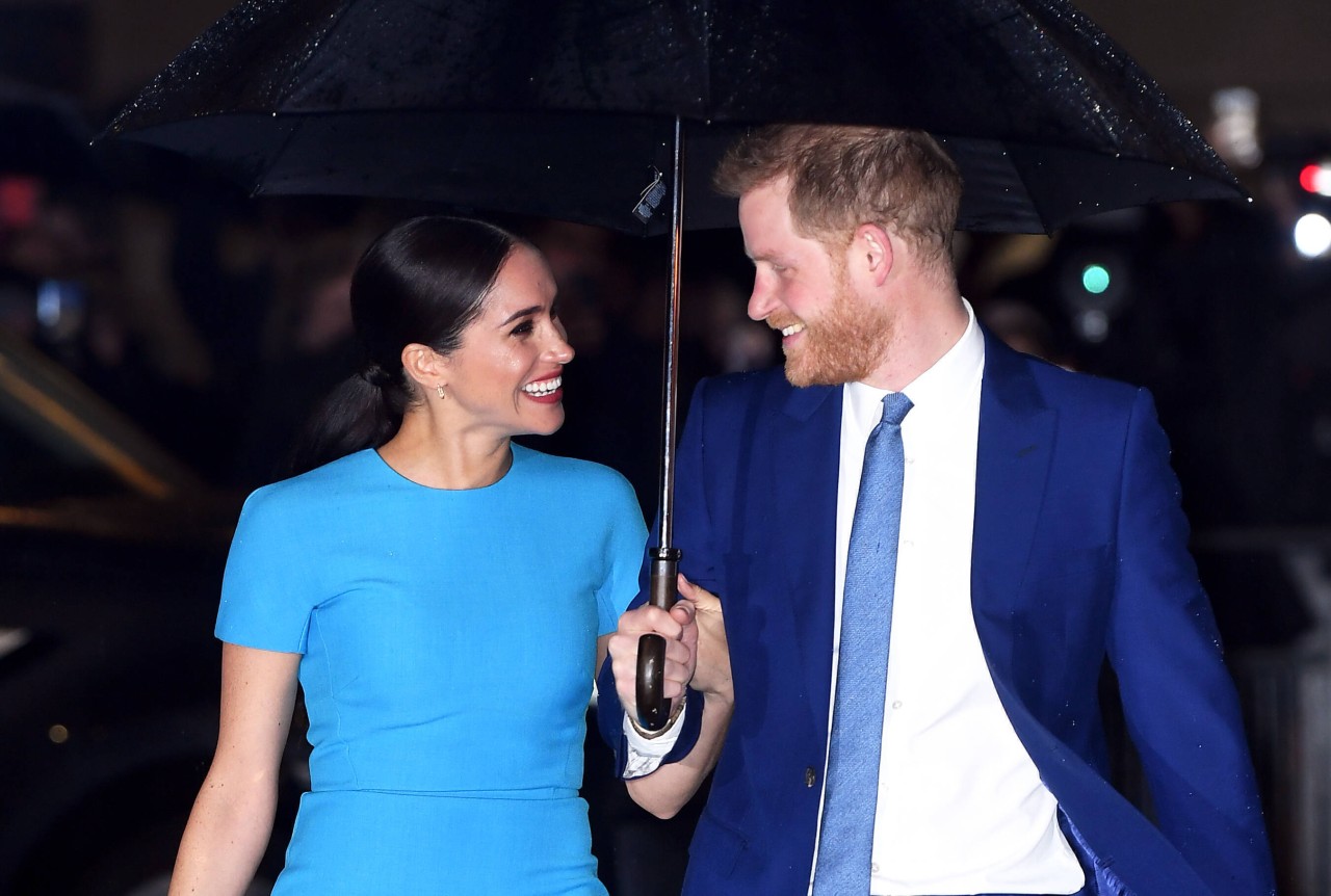 Meghan Markle und Prinz Harry am 5. März 2020 am Mansion House in London.