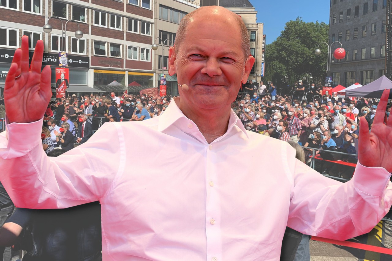 Olaf Scholz beim Wahlkampfauftakt in Bochum.