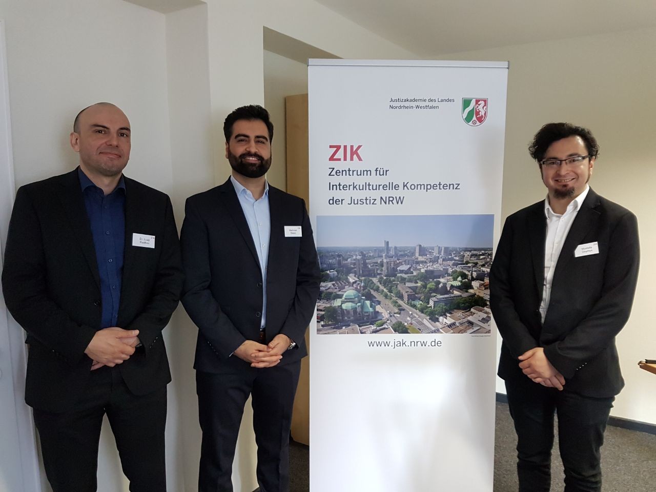 Dr. Luay Radhan, Mehmet Bilekli und Mustafa Doymuş (v.l.) vom Zentrum für Interkulturelle Kompetenz in Essen.