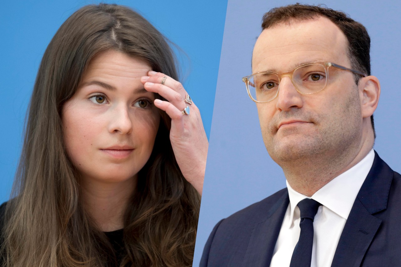 Luisa Neubauer nimmt Jens Spahn ins Visier. 