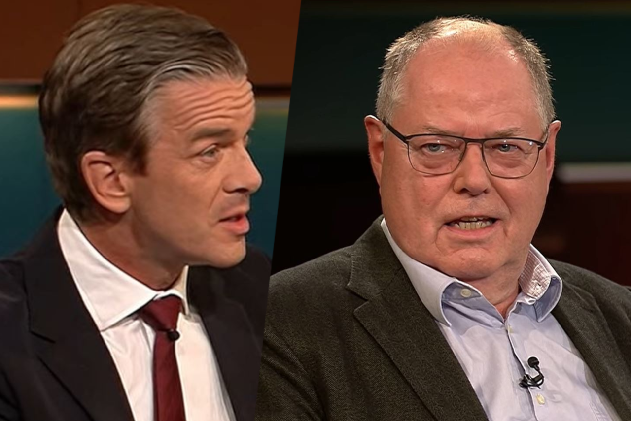 Peer Steinbrück zu Gast bei Markus Lanz. 