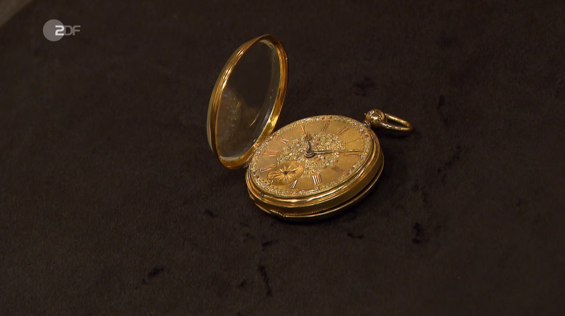 Diese edle Taschenuhr aus Gold stammt aus dem Jahr 1837.