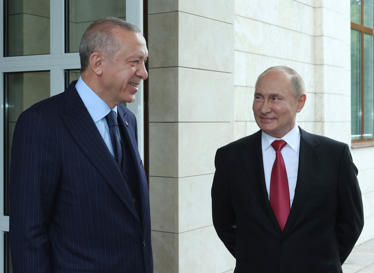 Recep Tayyip Erdogan und Wladimir Putin bei einem Treffen im September 2021.