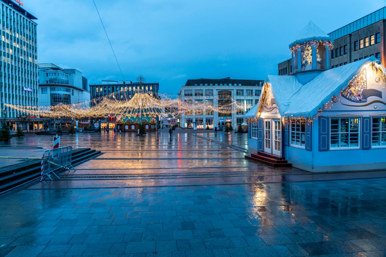 Weihnachtsmarkt in NRW: Im letzten Jahr sah es auch in Essen in der Weihnachtszeit eher mau aus.