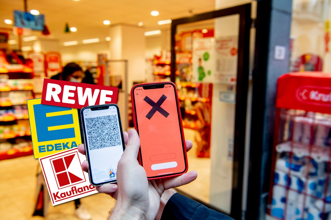 Edeka, Rewe, Kaufland: Supermärkte bleiben von der 2G-Rehgel ausgeschlossen.