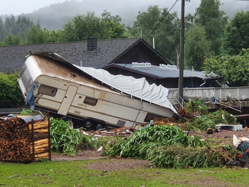 So sieht es auf dem Campingplatz Waldcamping in Prüm aktuell aus. 