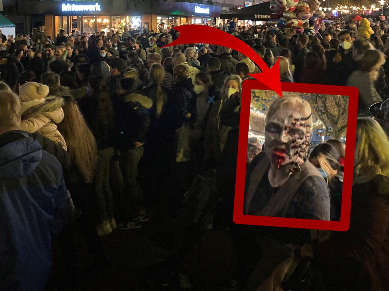 Halloween in Essen: Masken waren an der Tagesordnung – zumindest wenn es um gruselige Exemplare geht. 