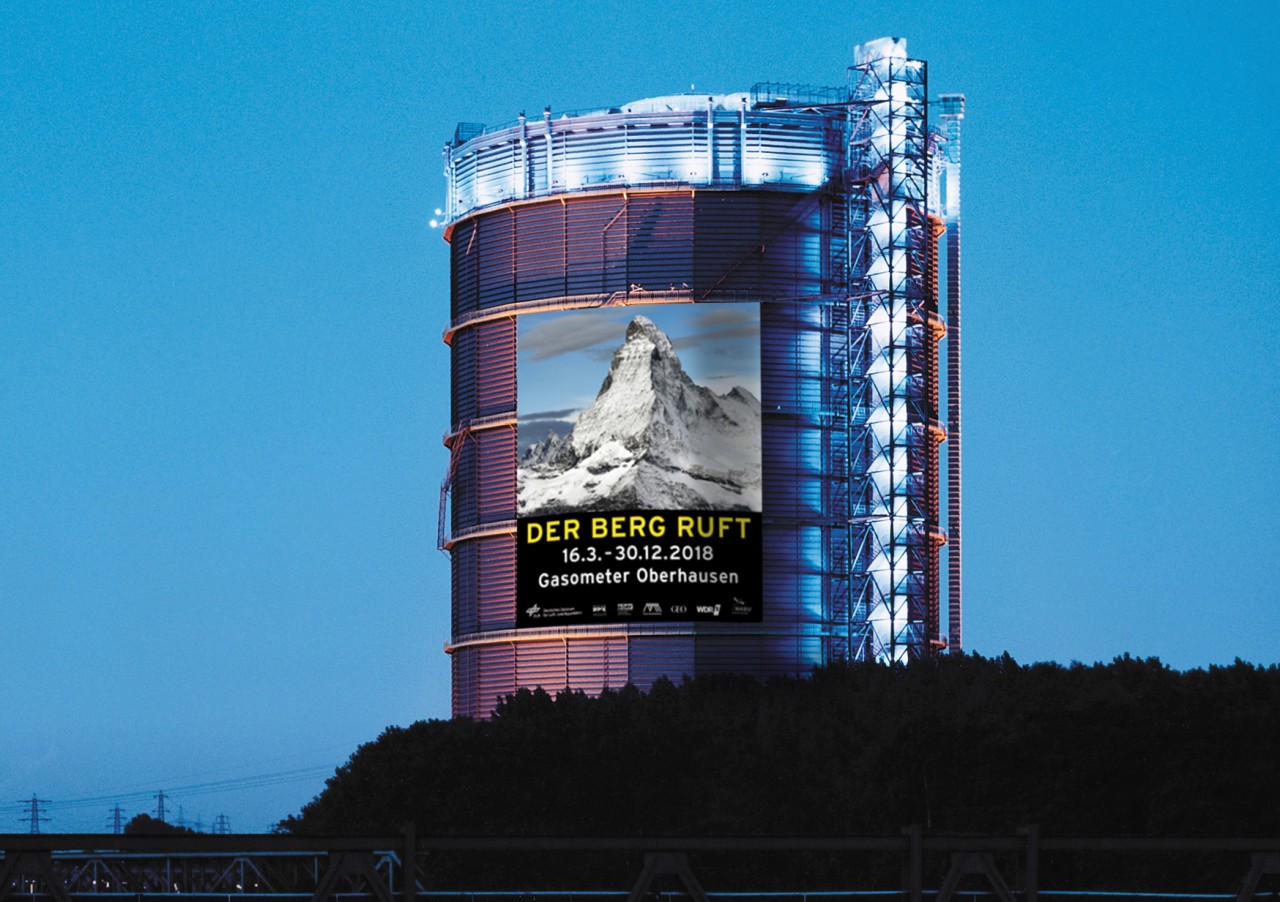 "Der Berg ruft" heißt die Ausstellung im Oberhausener Gasometer 2018.