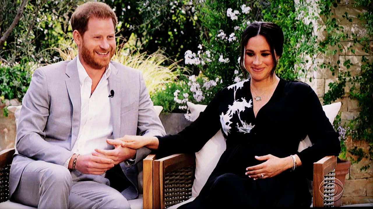 Prinz Harry und Meghan beim Interview mit Oprah Winfrey. 