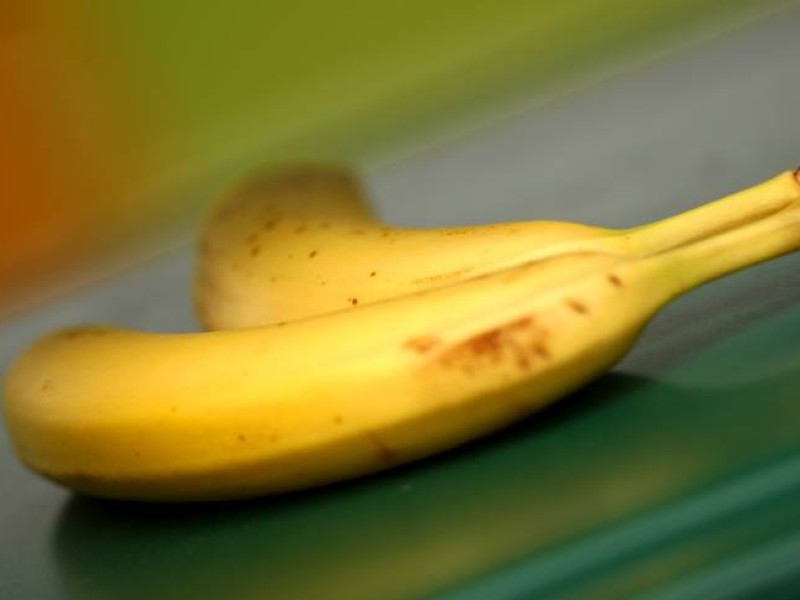 Als Stärkung gibt es zwischendurch, natürlich, Bananen...