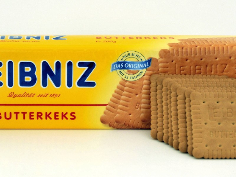 Der Leibniz-Butterkeks: Nur echt mit 32 Zähnen? Weit gefehlt! Auch der Butterkeks von Choco Bistro (Aldi) kommt vom Hersteller Bahlsen.