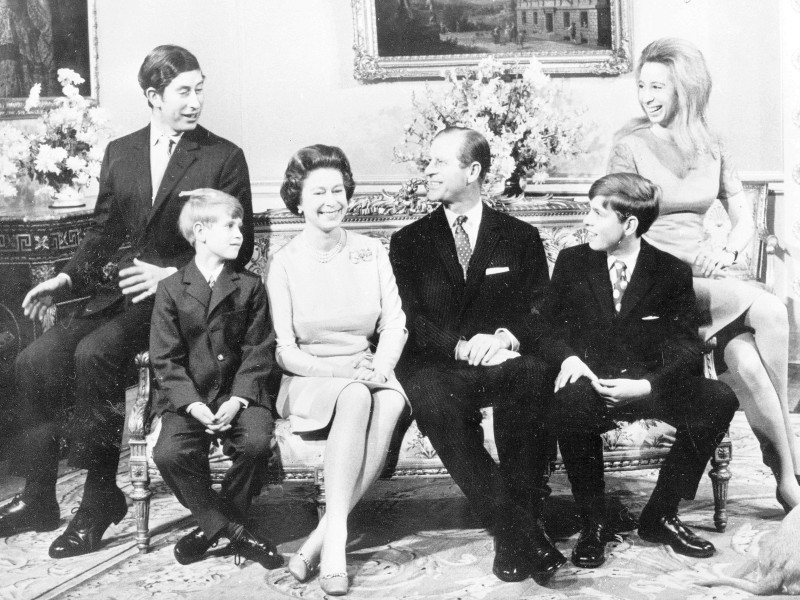 Ein Portrait der königlichen Familie aus dem Jahr 1971.