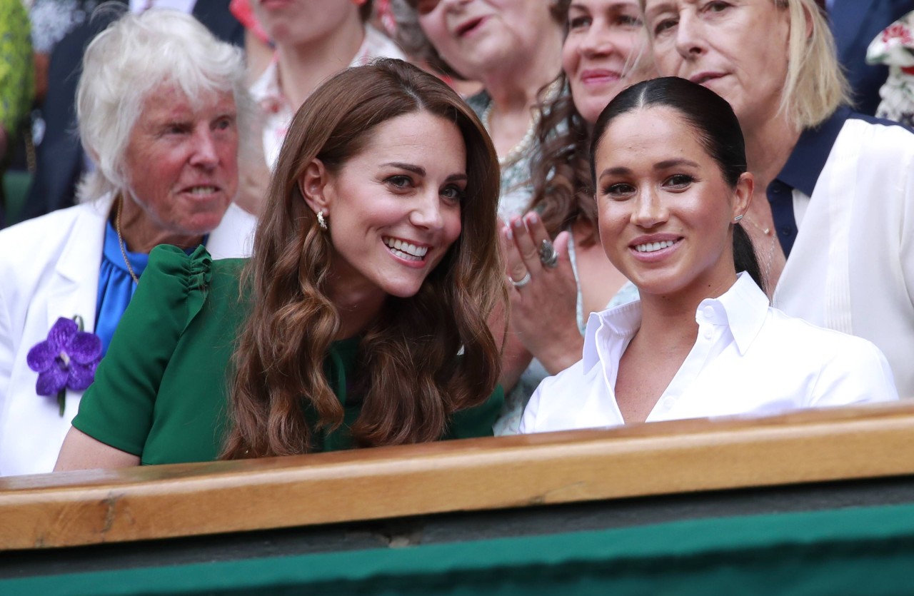 Kate Middleton und Meghan Markle beim Damen-Finale in Wimbledon.