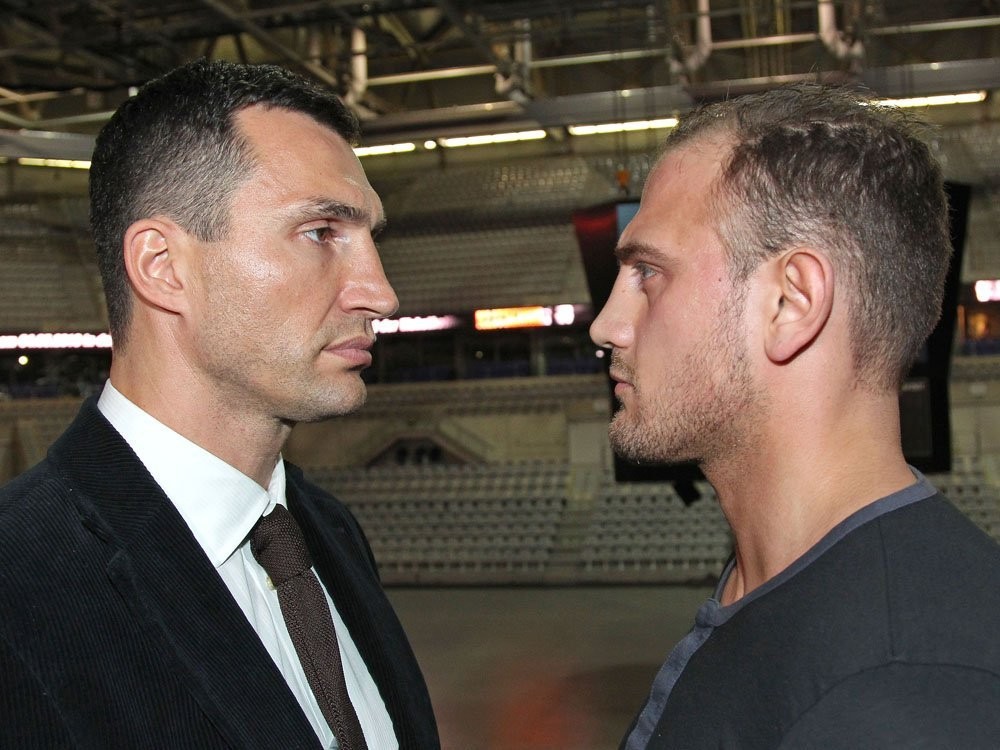 Francesco Pianeta (r.) fordert Klitschko heraus