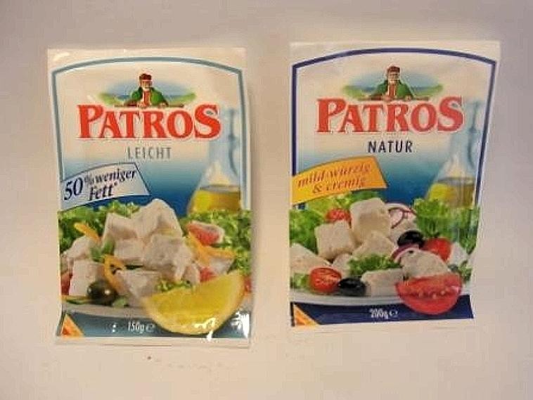 Patros Natur 200 Gramm, Patros leicht 150 Gramm - beide kosten laut Verbraucherzentrale 1,79 Euro.