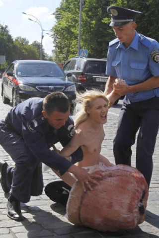 Demonstrantinnen der Femen Bewegung in Kiew.