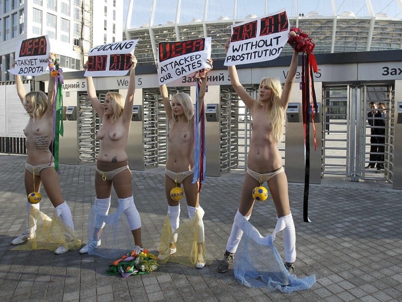 Demonstrantinnen der Femen Bewegung in Kiew.