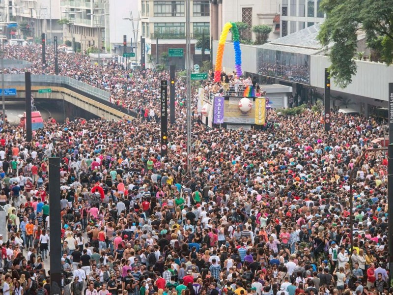 Gay Pride Parade in Sao Paulo.