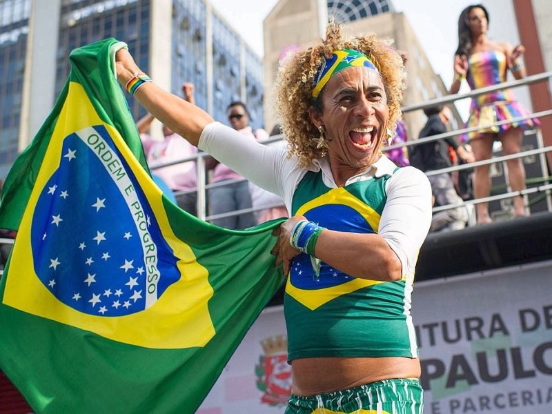 Gay Pride Parade in Sao Paulo.