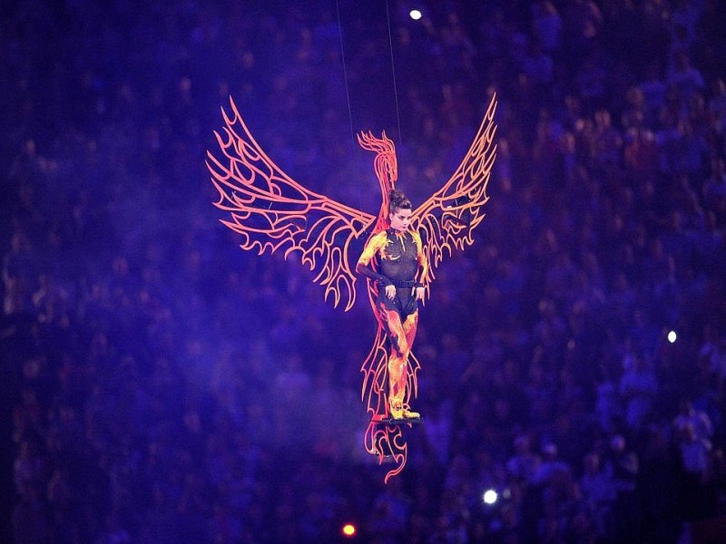 Abschlussfeier in London: Mit einer gigantischen Show sind die Olympischen Sommerspiele 2012 zu Ende gegangen.