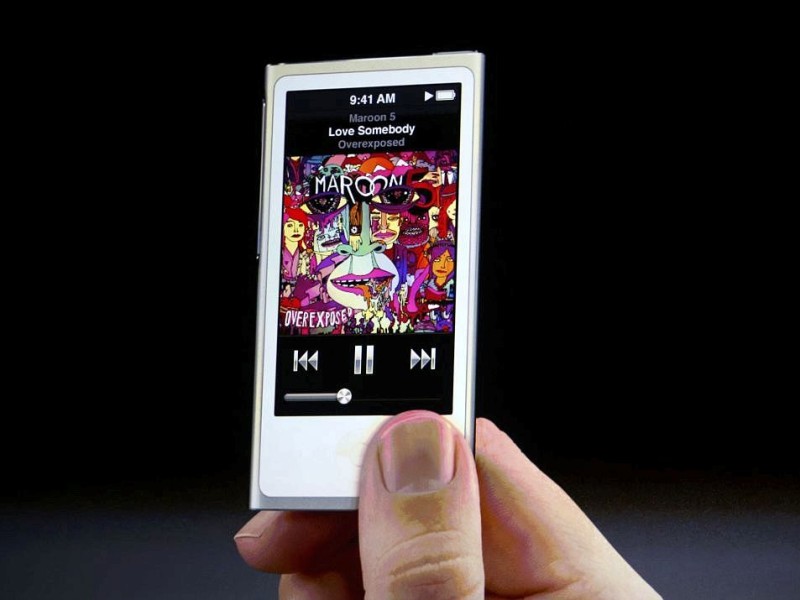 Auch der neue iPod Nano mit Multi-Touch-Screen ist am Abend vorgestellt worden.