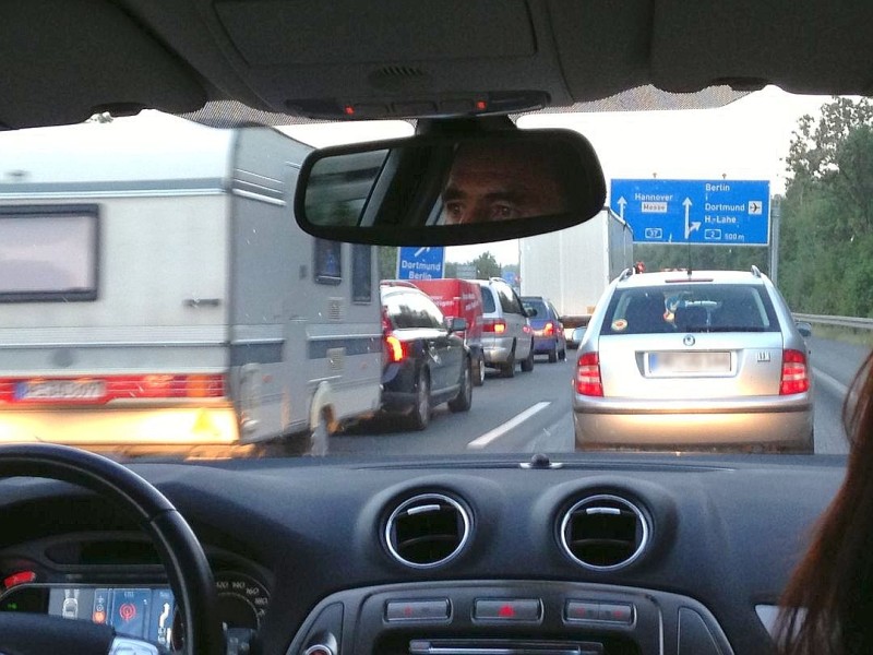 Auch das gehört dazu: Stau auf der Autobahn.