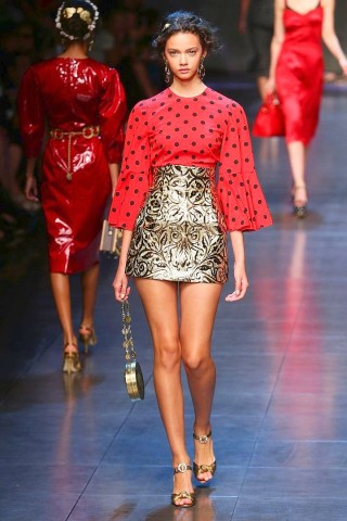 Gold und Glamour bei Dolce & Gabbana.