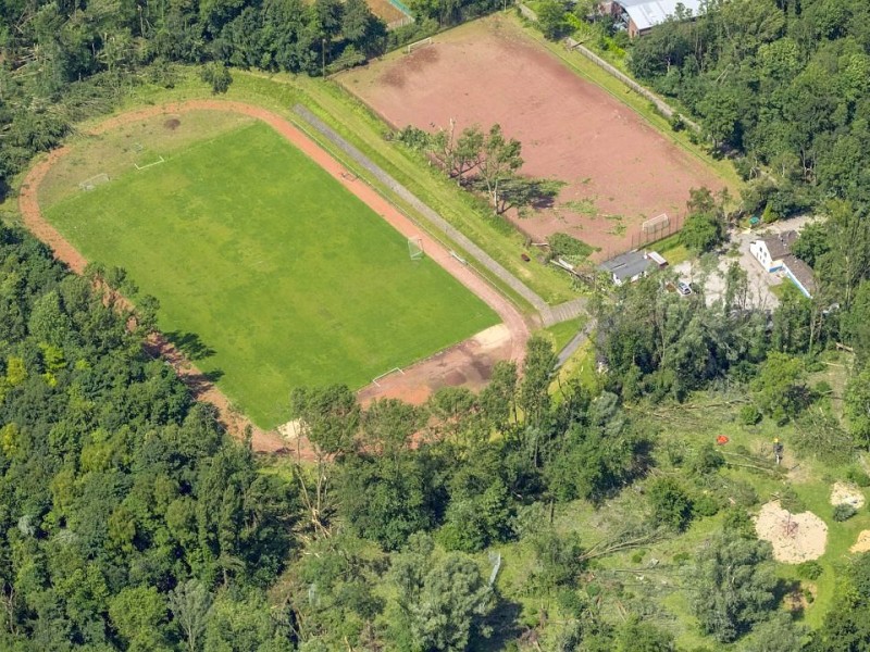 Sturmschäden am Park Hamme in Bochum.