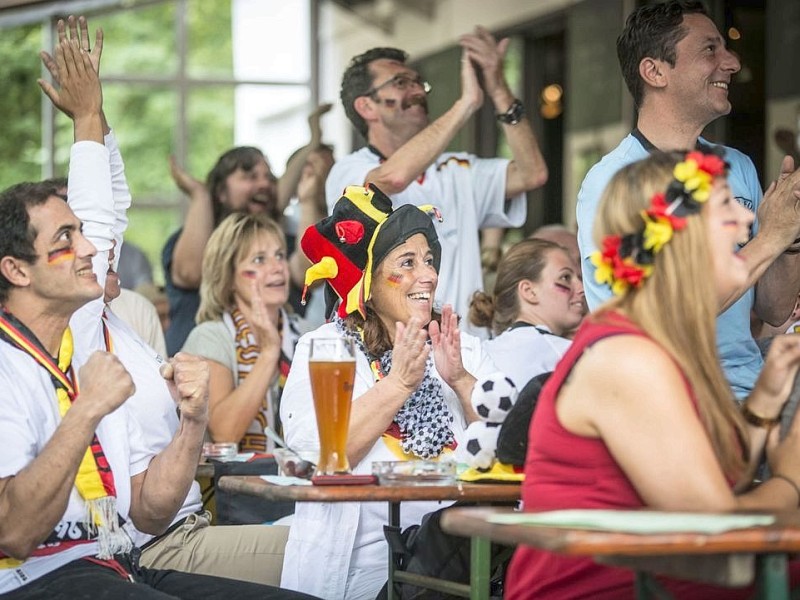 Public Viewing im Café Steinbruch.