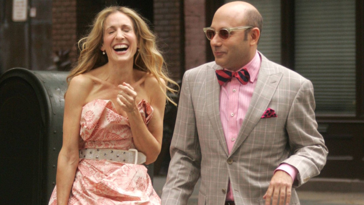 Sarah Jessica Parker und Willie Garson am Set von „Sex and the City“.