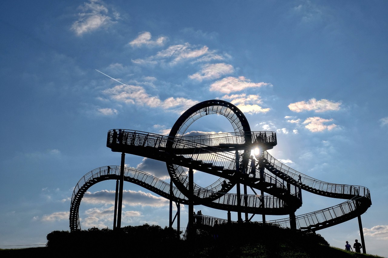 Die Skulptur „Tiger & Turte“ in Duisburg ist im Ruhrgebiet auch ein Publikumsmagnet. 